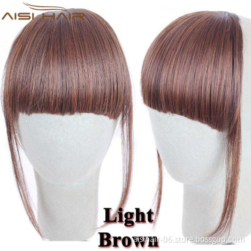 Aisi Hair Heat Resistant Synthetic Fiber Hair Clip In Extension Bang For Women Fashion Clip In Hairpieces for Women